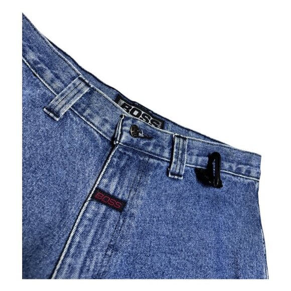 BOSS Vintage 90s Y2K Baggy Loose Wide Fit Streetwear Denim Jeans Mens 34x32 - Picture 5 of 7